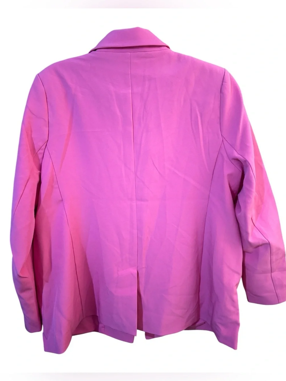 The Drop Women's Blake Long Blazer Rose Pink Single Button Size XXL NWT